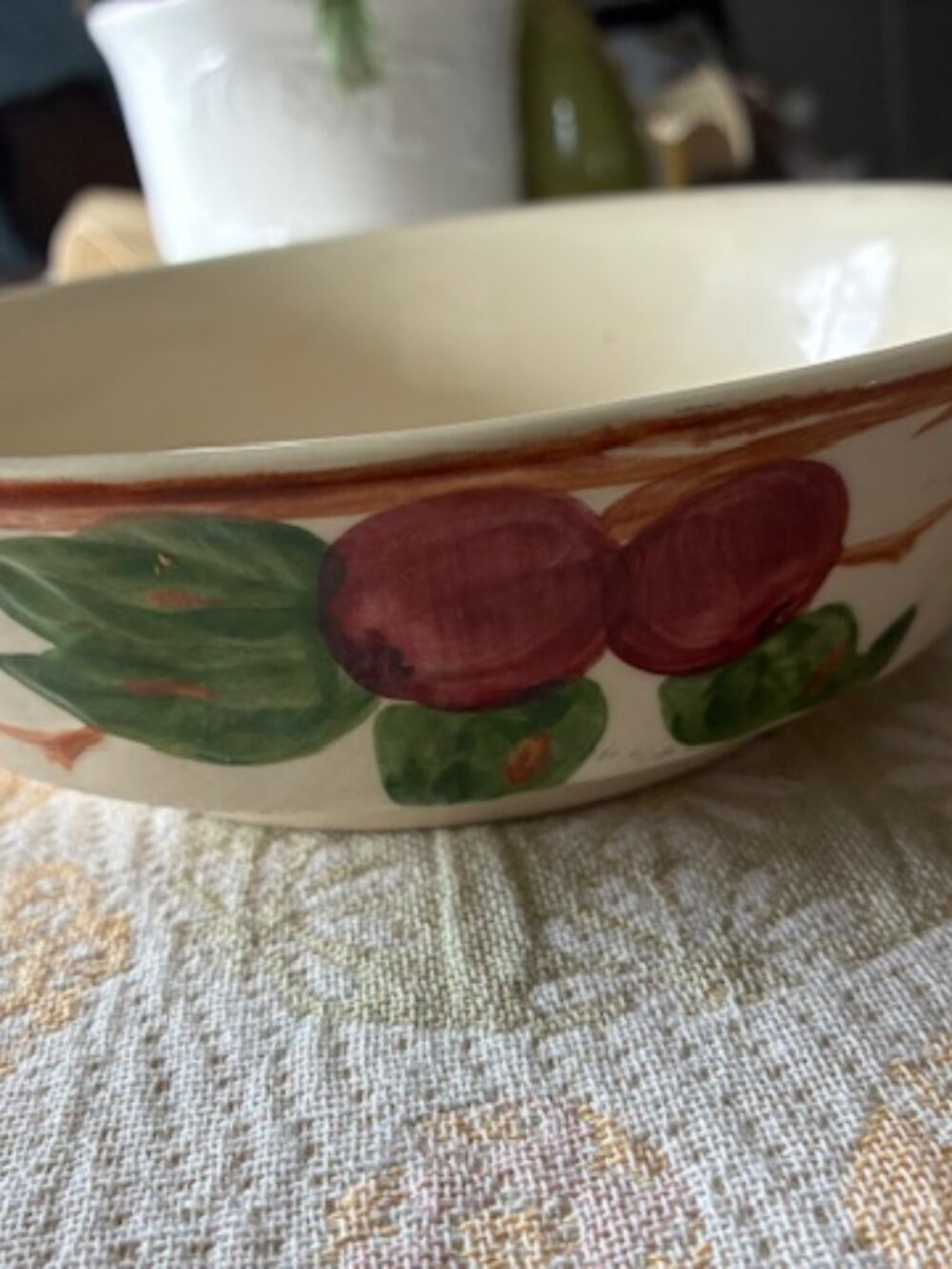 Vintage FRANCISCAN APPLE Serving BOWL (could be large soup bowl) * made in CA